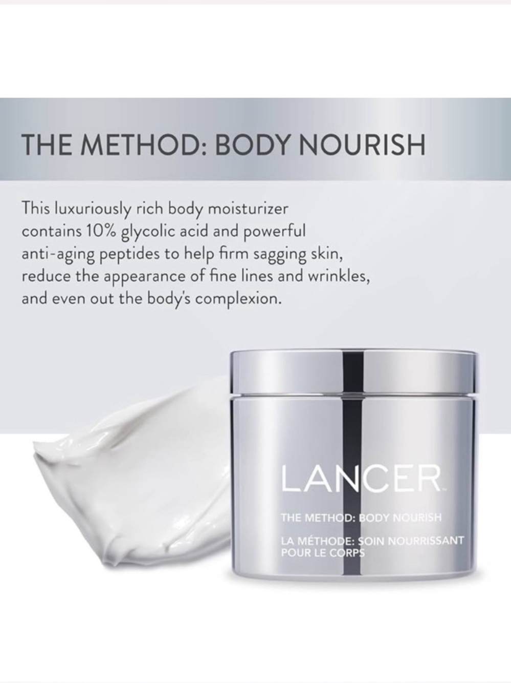 New Lancer The Body Nourish- 11 ounces- body lotion cream moisturizer